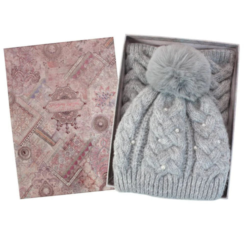 CHUNKY KNIT HAT & COWL SET